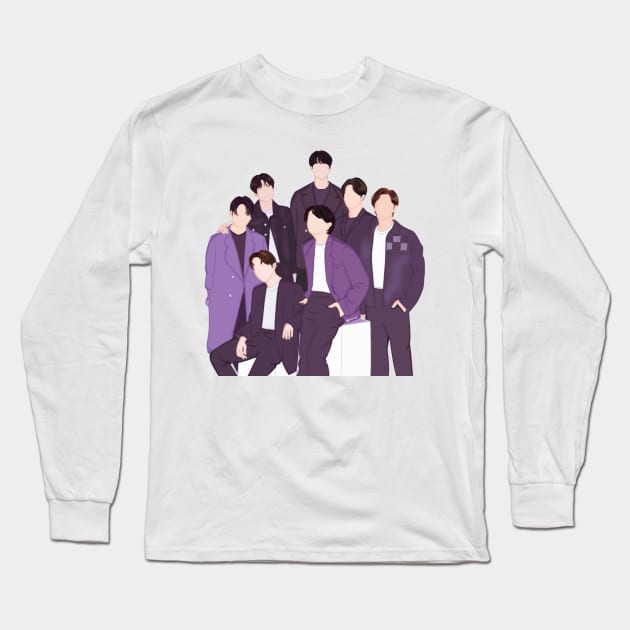 Bangtan Sonyeondan Long Sleeve T-Shirt by kart-box